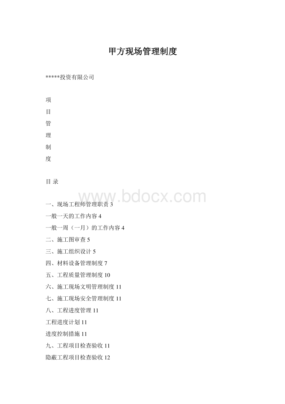 甲方现场管理制度Word文档格式.docx