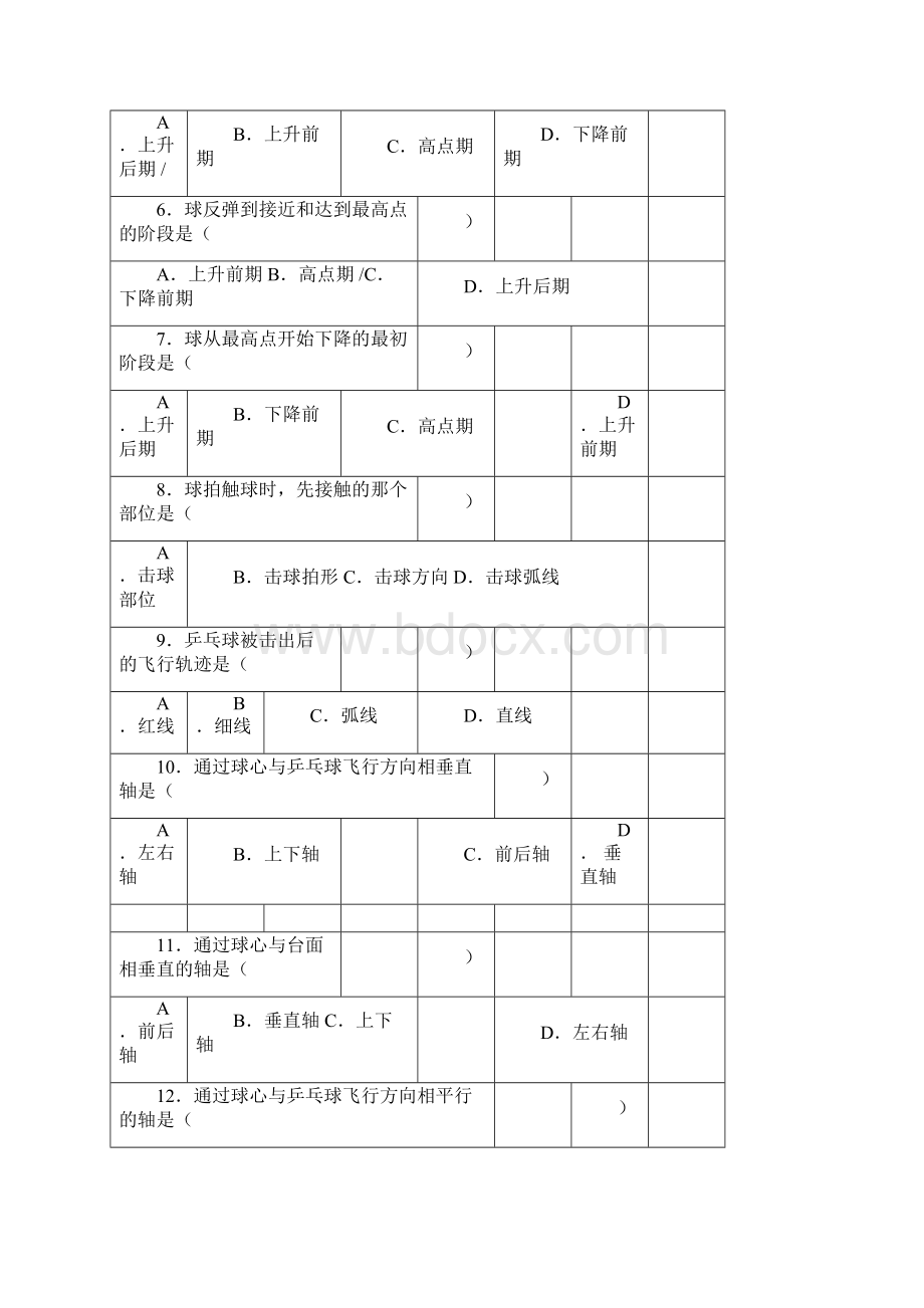 乒乓球试题库Word文件下载.docx_第2页