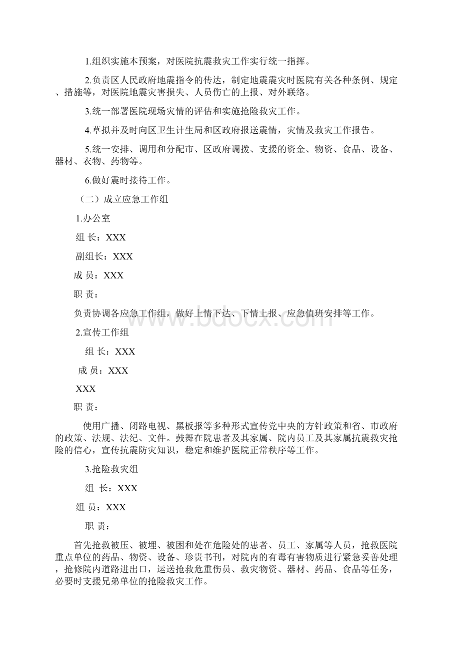 XX医院地震应急预案.docx_第2页