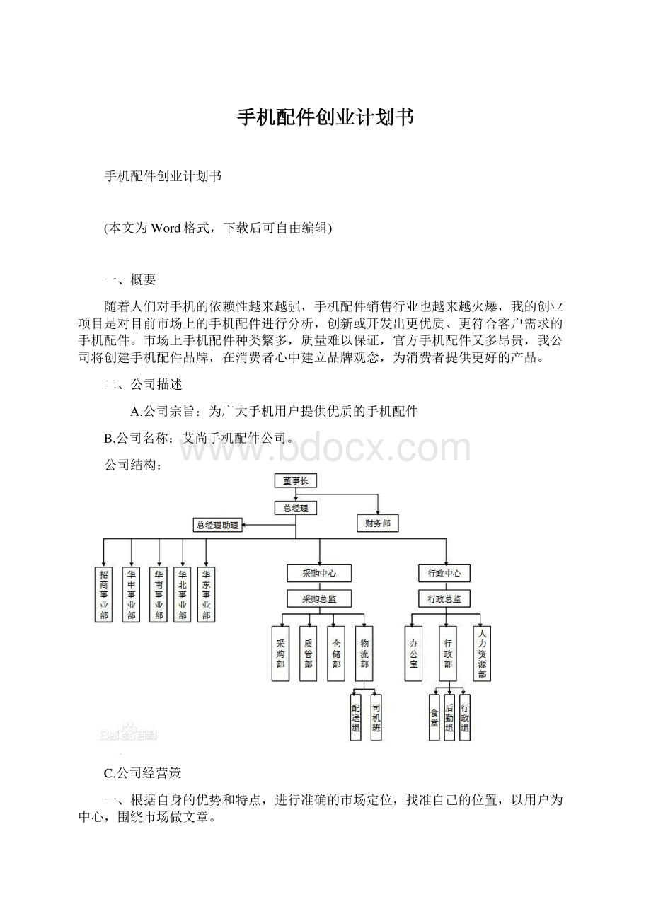 手机配件创业计划书.docx_第1页