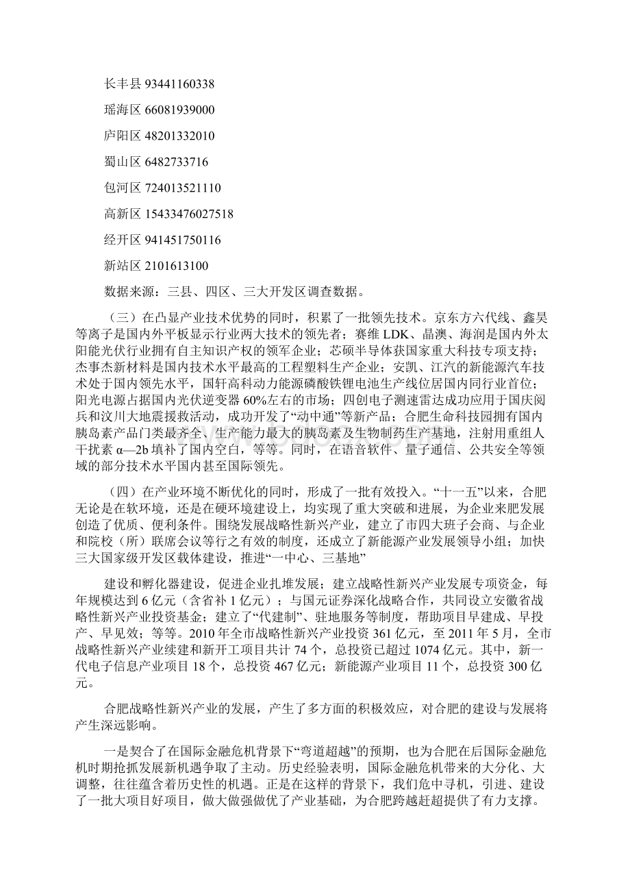 合肥加快战略性新兴产业发展调研报告Word下载.docx_第3页