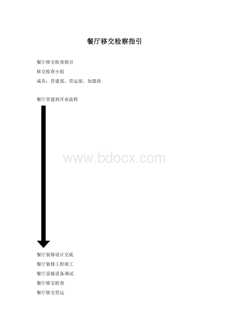 餐厅移交检察指引.docx