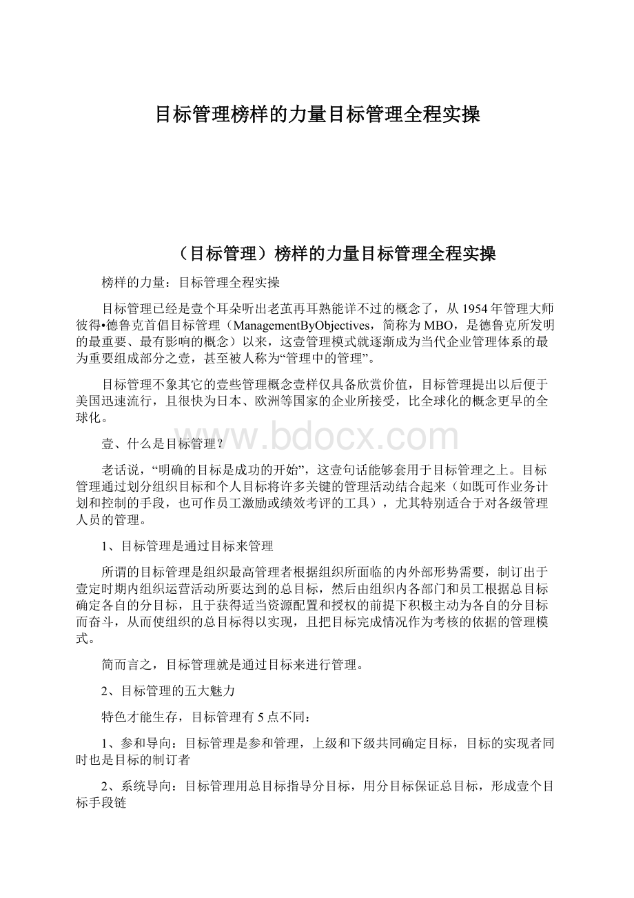 目标管理榜样的力量目标管理全程实操文档格式.docx_第1页