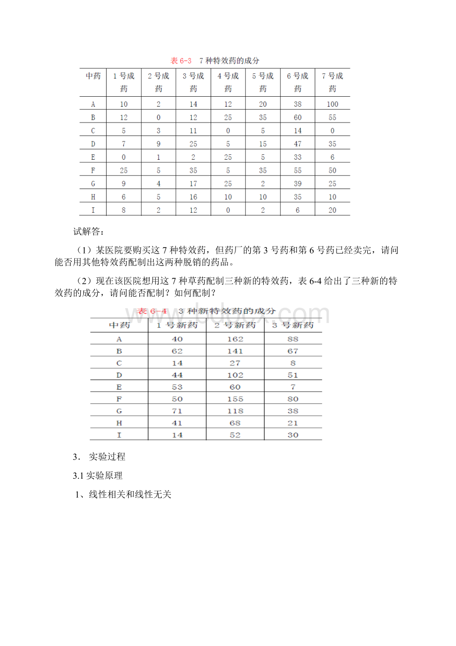 华工数学实验报告 线性相关性优选文档格式.docx_第2页