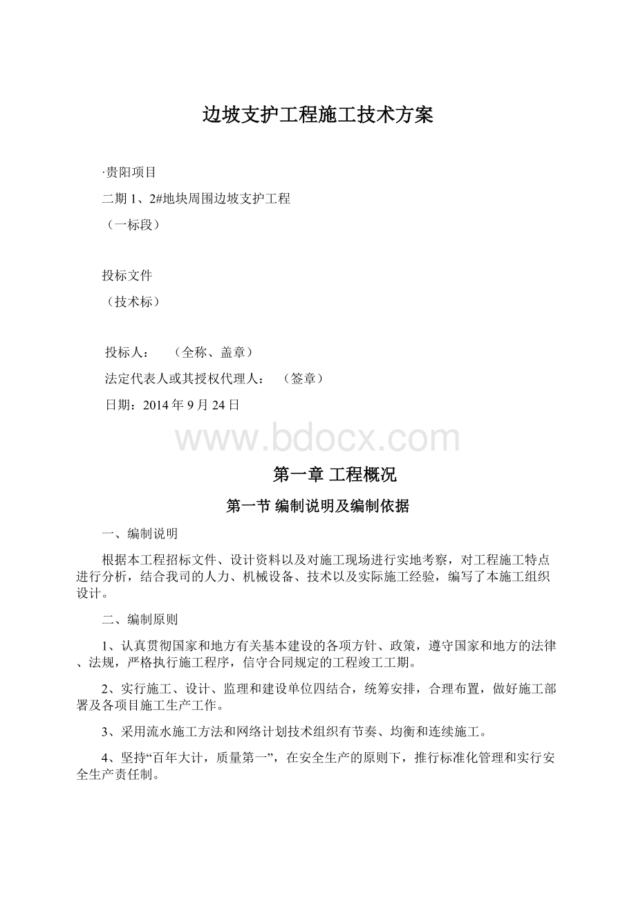 边坡支护工程施工技术方案.docx