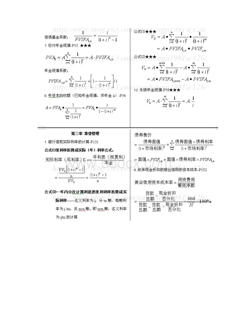 自考财务管理计算题公式汇总.docx_第2页