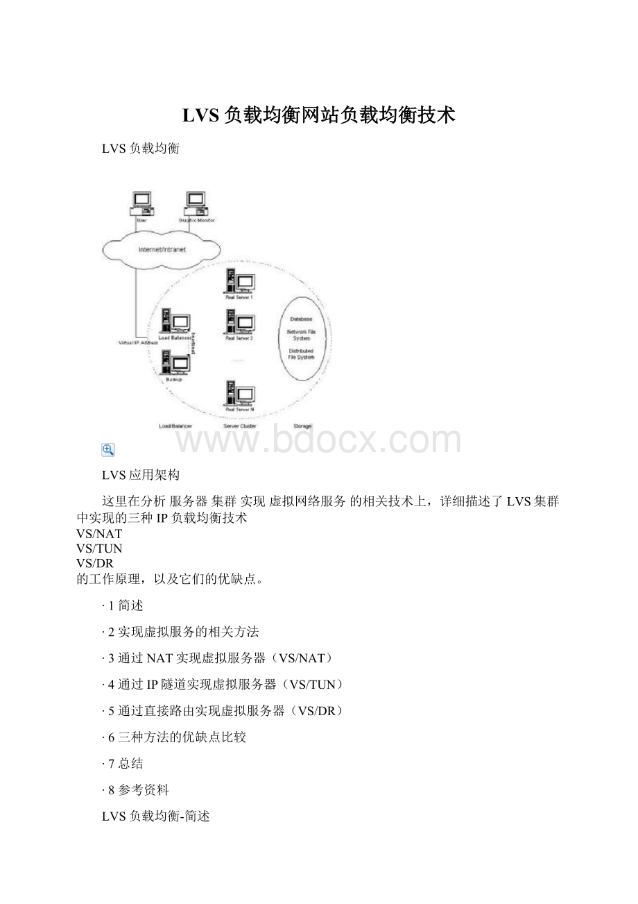 LVS负载均衡网站负载均衡技术Word格式.docx_第1页