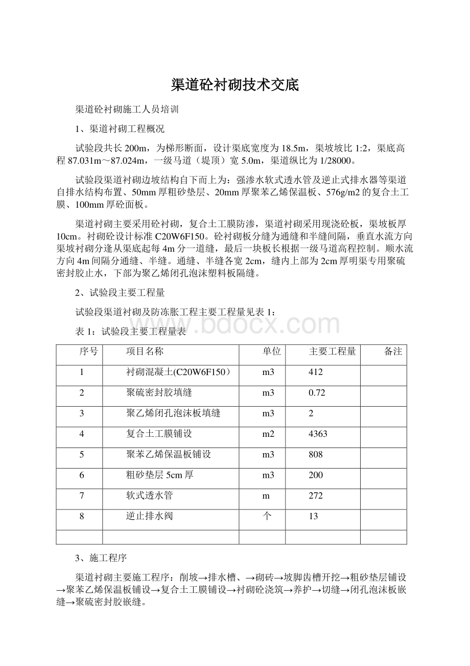 渠道砼衬砌技术交底.docx_第1页