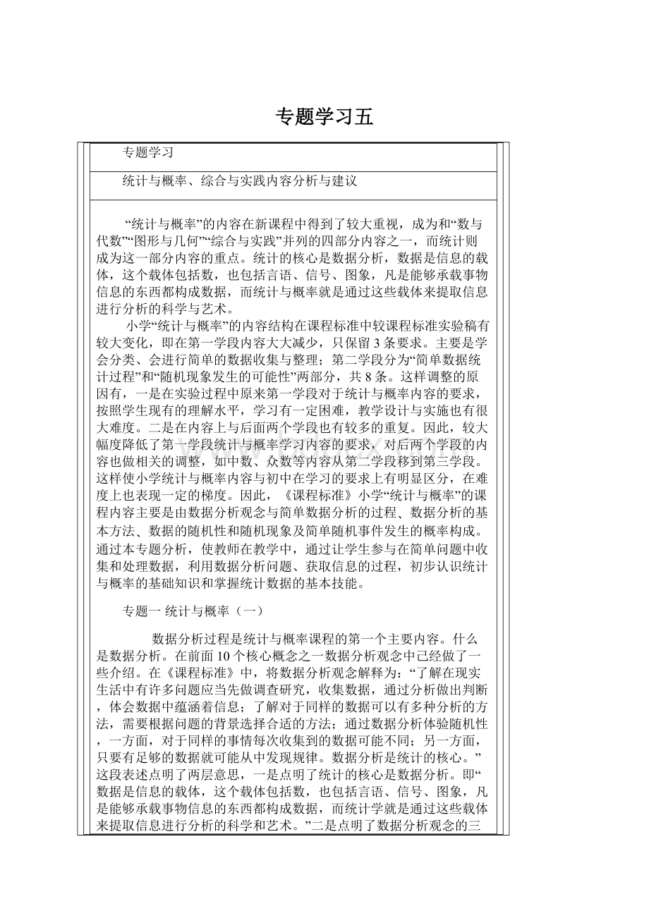 专题学习五Word文档下载推荐.docx