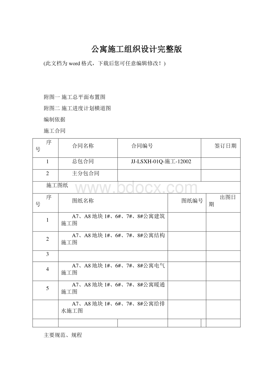 公寓施工组织设计完整版.docx_第1页