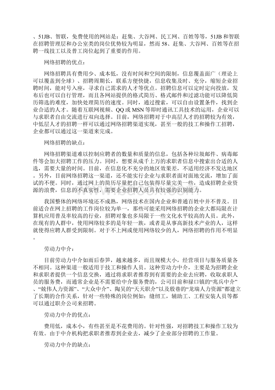 搜才集团各类招聘渠道的优缺点Word格式.docx_第3页