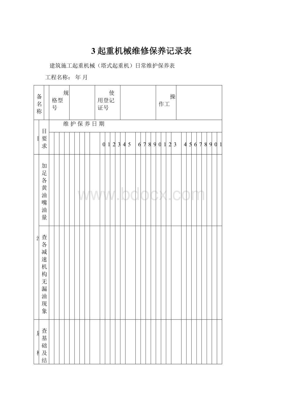 3起重机械维修保养记录表.docx