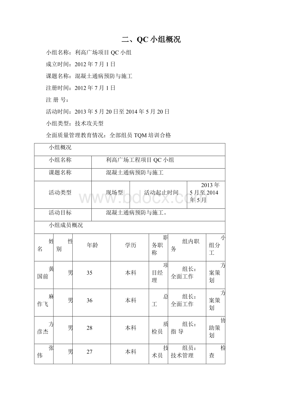 混凝土质量通病的防治与施工qc成果secret剖析Word文档格式.docx_第2页