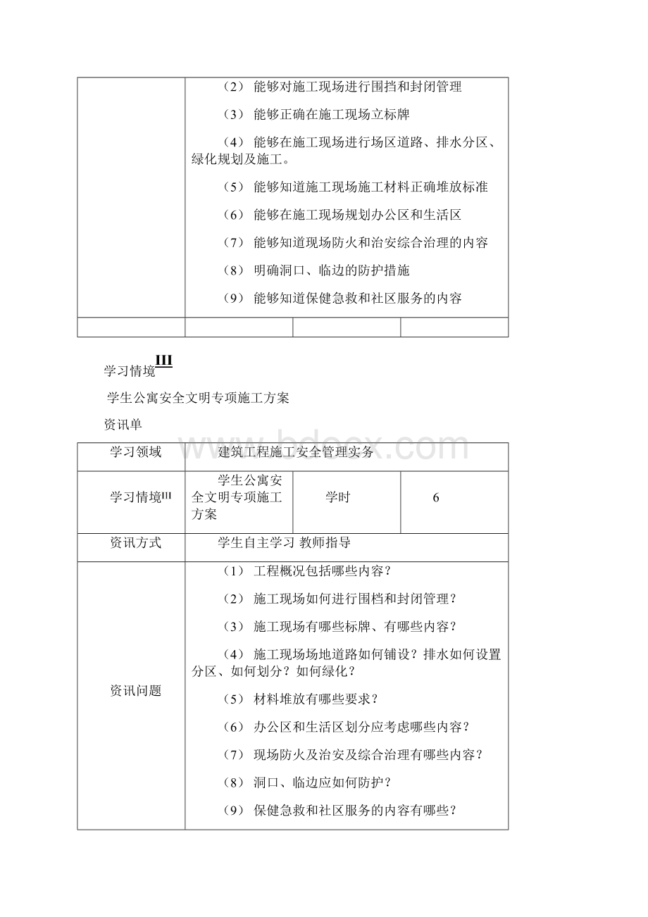 学习情境III学生公寓安全文明专项施工方案.docx_第2页