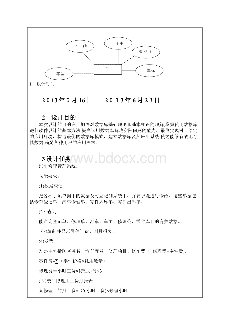 数据库课程设计报告书汽车修理管理系统.docx_第3页