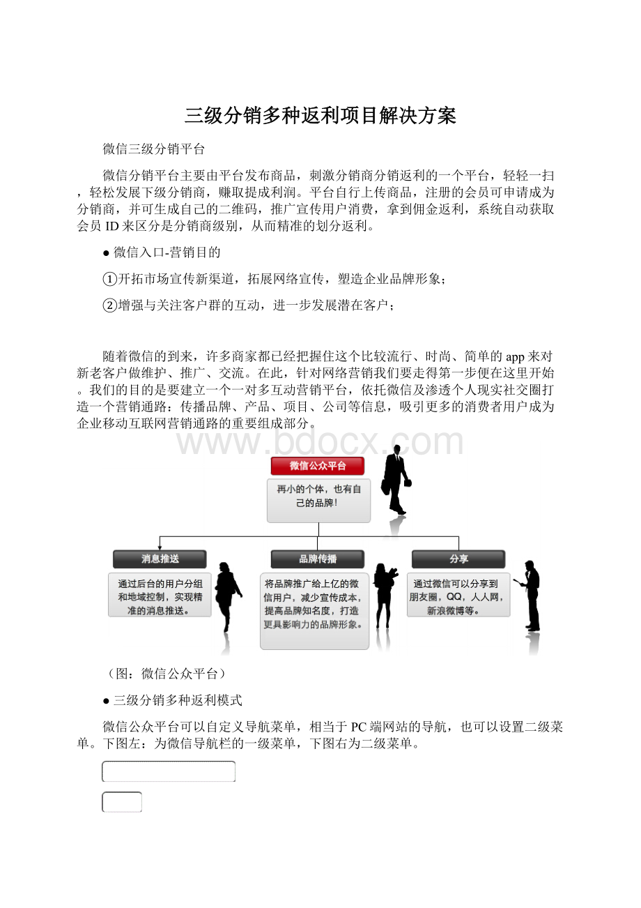 三级分销多种返利项目解决方案Word文件下载.docx