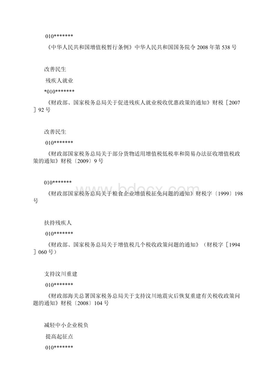 目前主要税种减免税政策依据文件一览表.docx_第2页