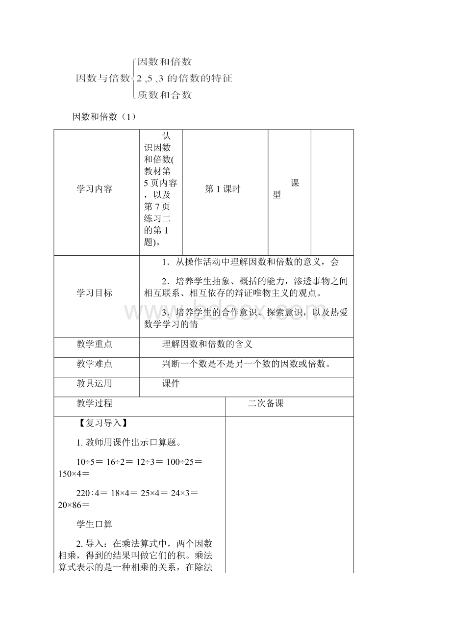 人教五年级数学下册第二单元教学设计.docx_第2页