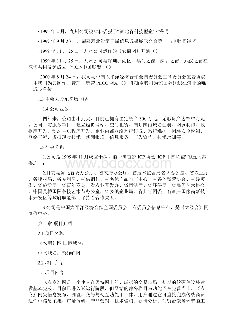 某网站商业计划书范例.docx_第2页