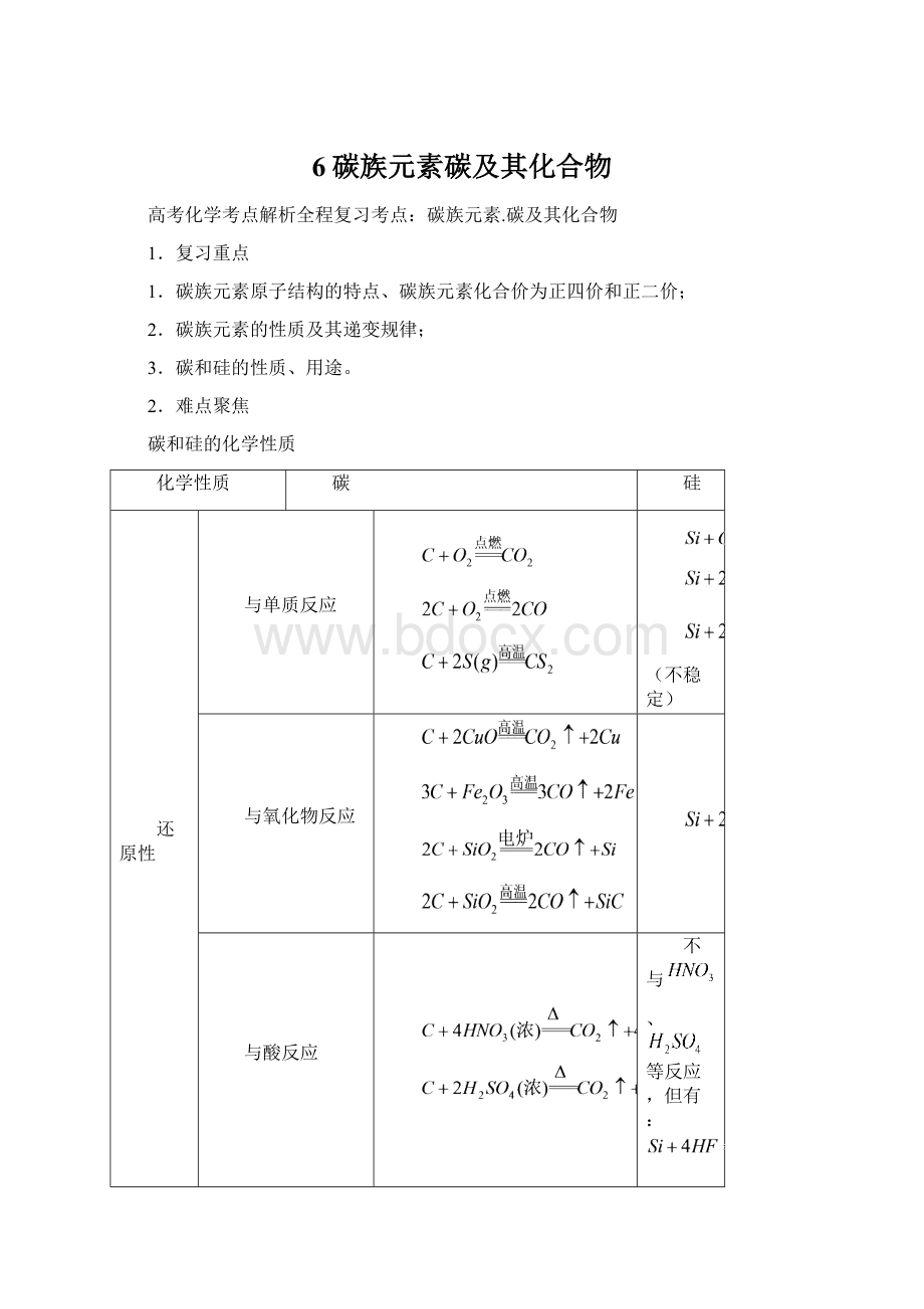 6碳族元素碳及其化合物.docx_第1页