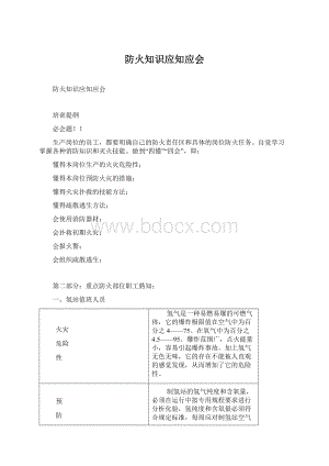 防火知识应知应会.docx