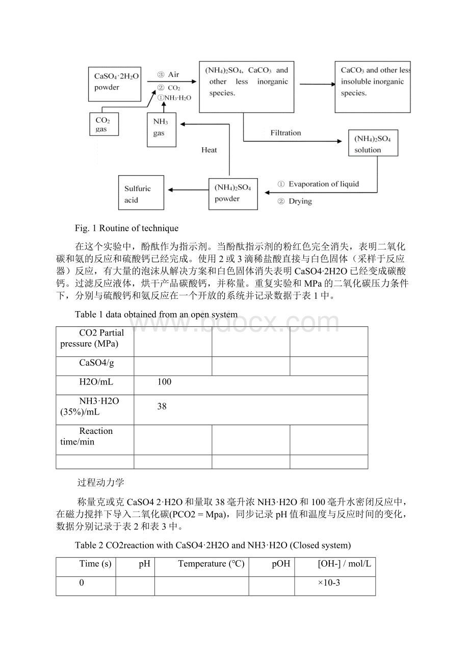 实验八NH3CaSO4法固定CO2温室气体Word格式文档下载.docx_第2页