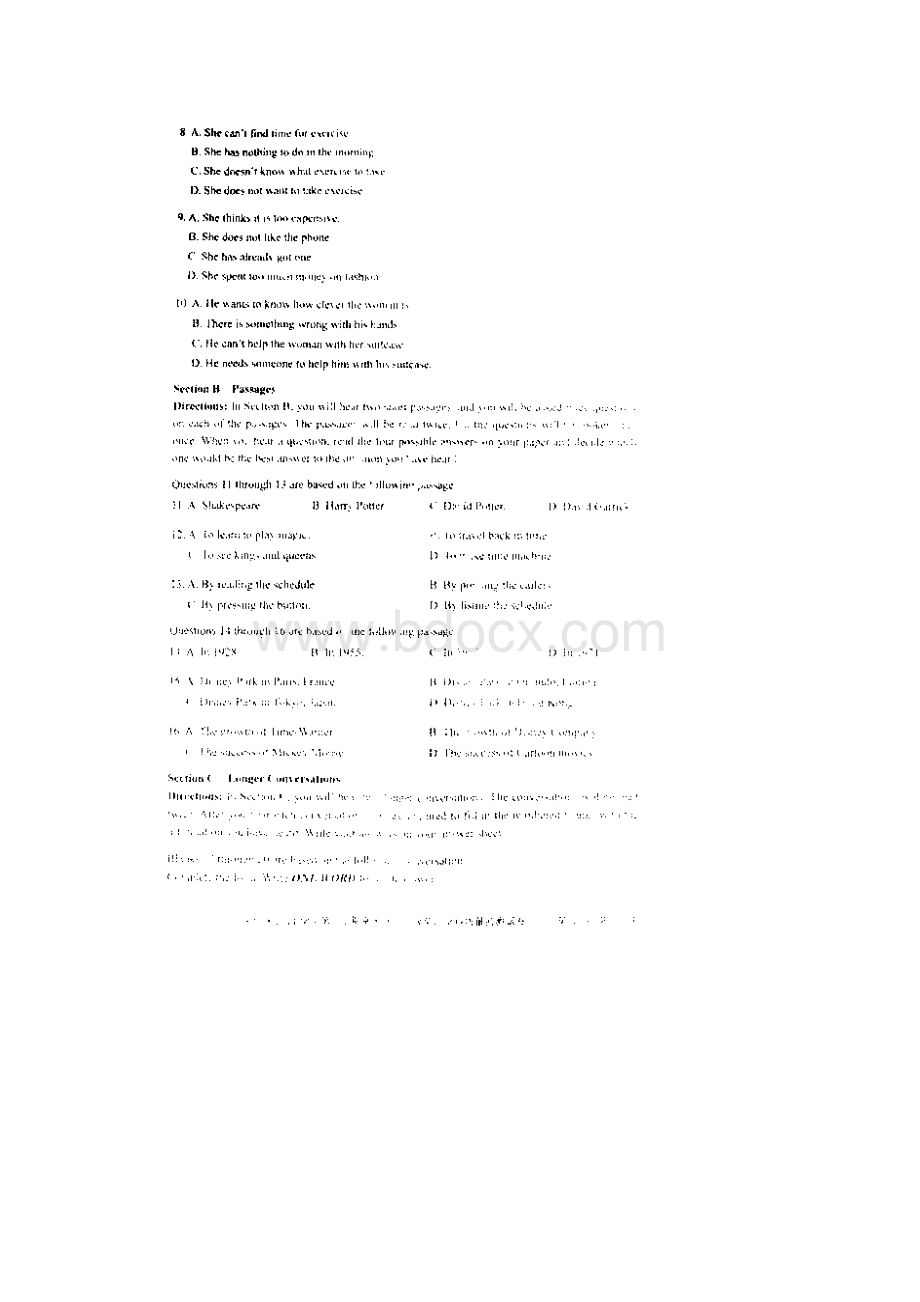 上海市宝山区学年高二上学期期末教学质量监测英语试题及答案Word格式文档下载.docx_第2页