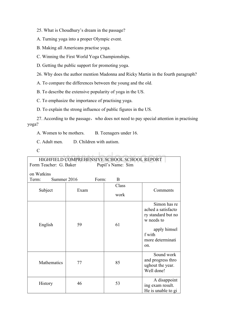 高三英语上学期第一次段考试题.docx_第3页
