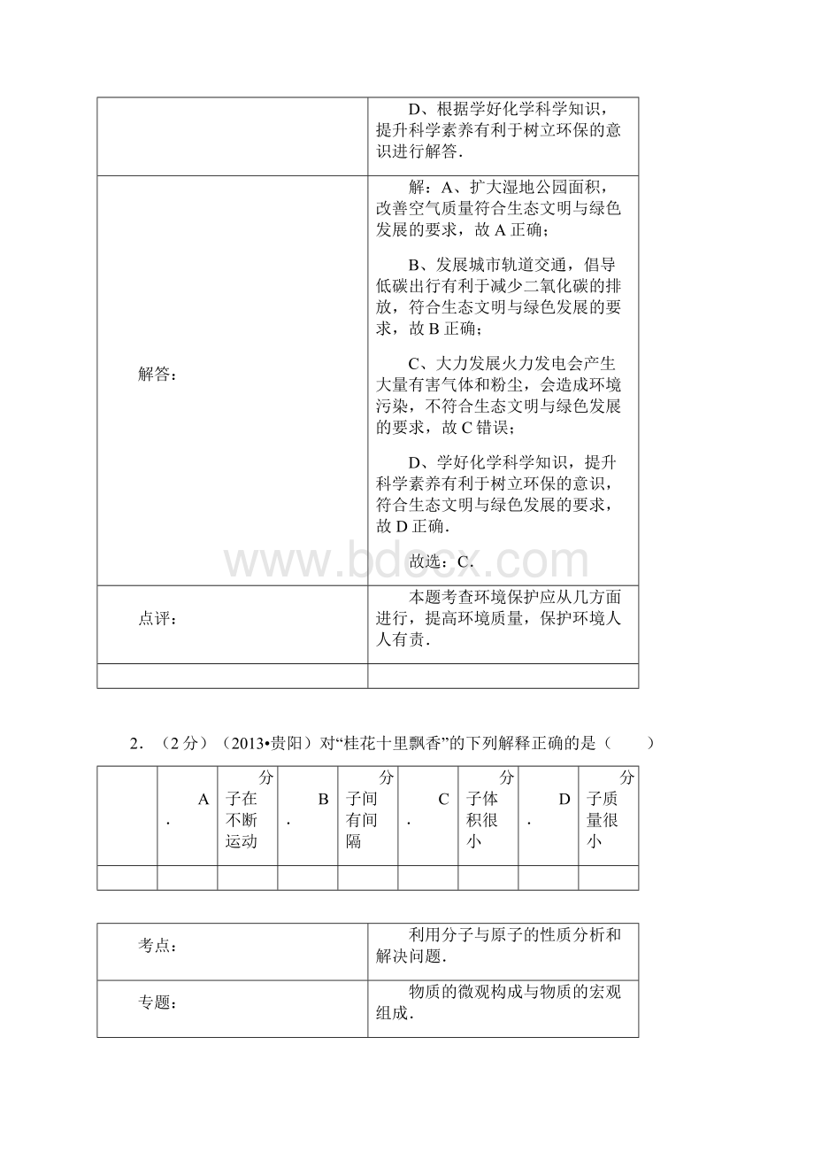 贵州省贵阳市中考化学真题试题解析版.docx_第2页