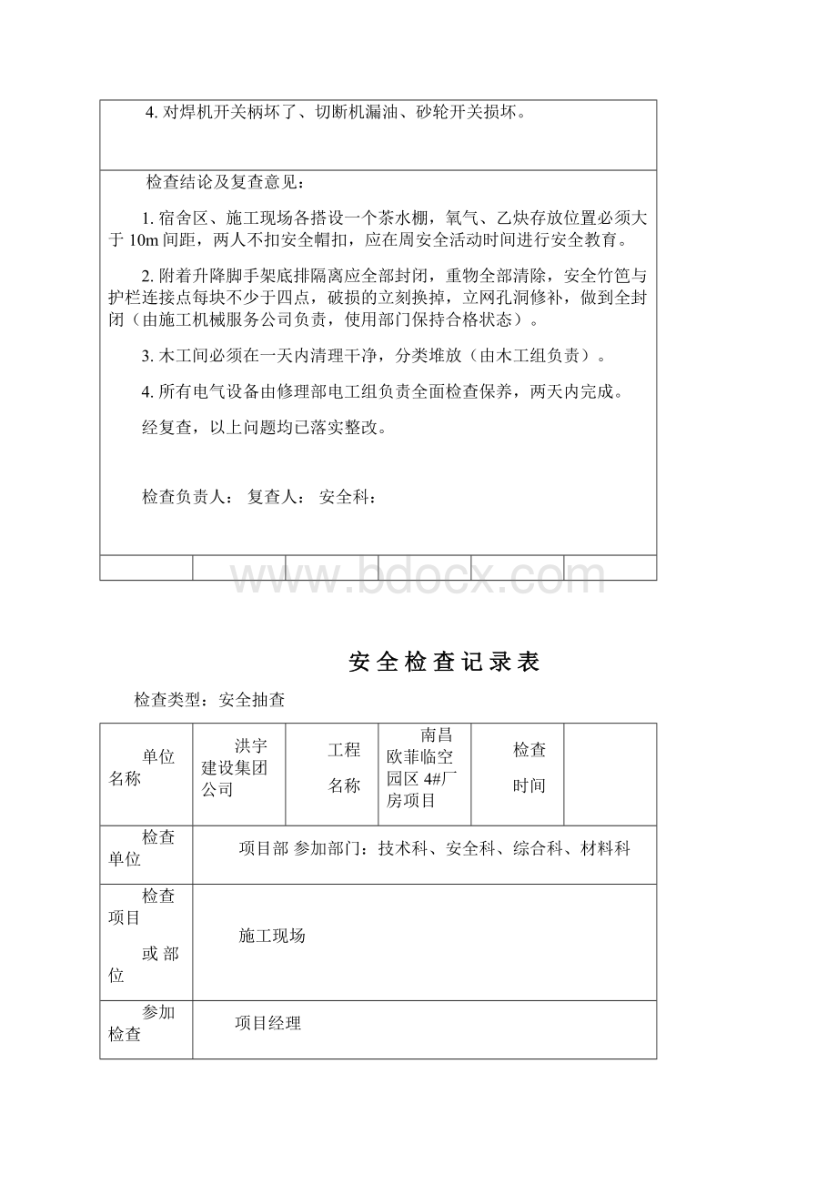 项目部定期安全检查记录表.docx_第3页