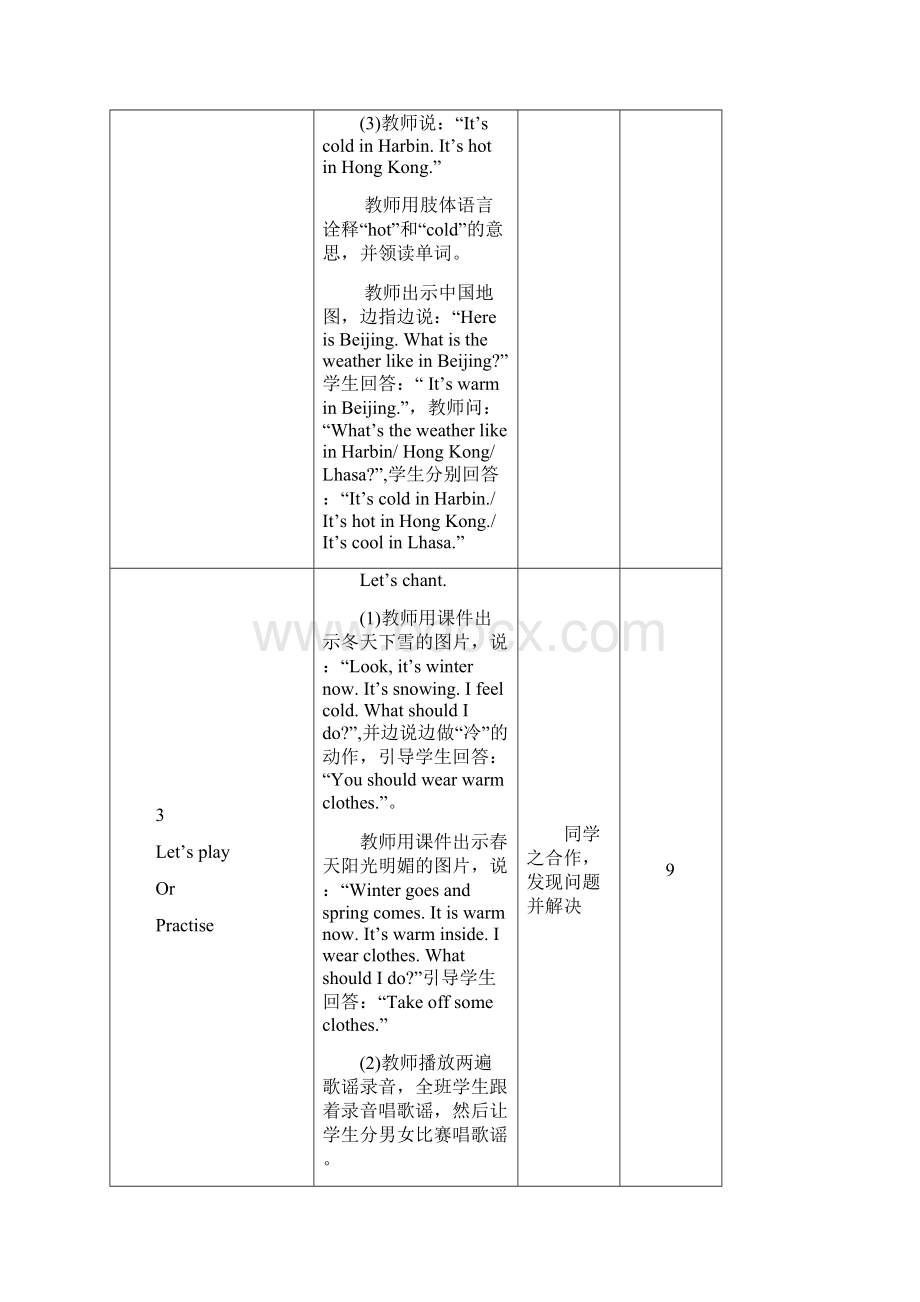 新PEP四年级英语下册第3单元教学设计.docx_第3页