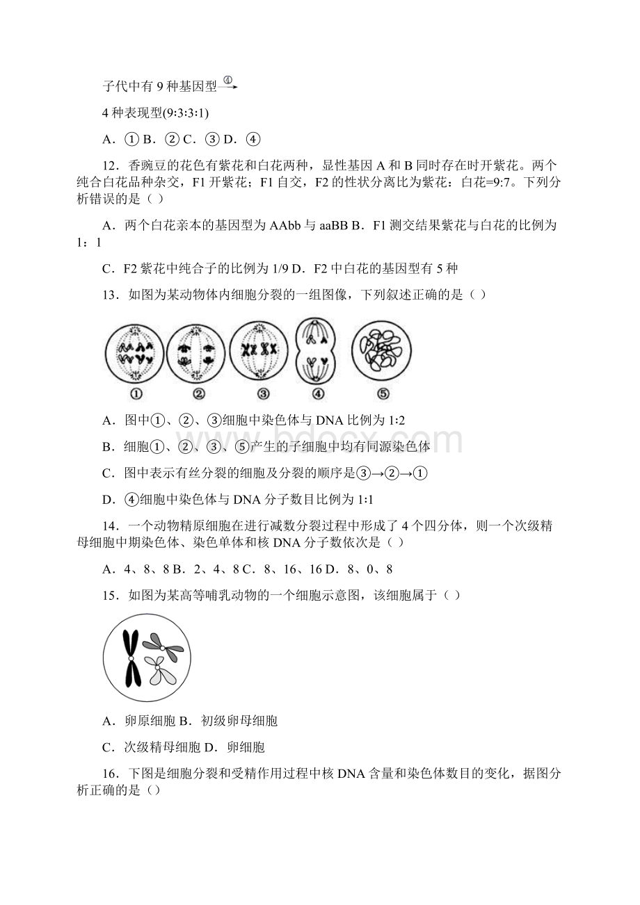 江苏省南通市海安高级中学学年高一月考生物试题含答案解析.docx_第3页