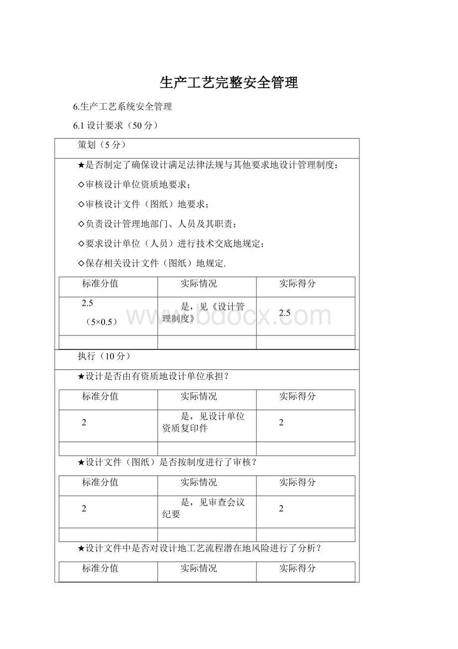 生产工艺完整安全管理Word下载.docx