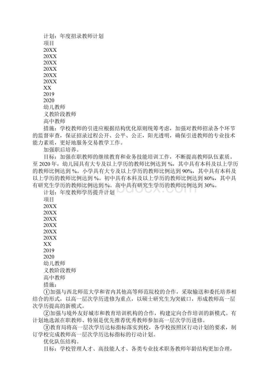 教育体育局人才工作中长期推进计划20XXWord文档格式.docx_第3页