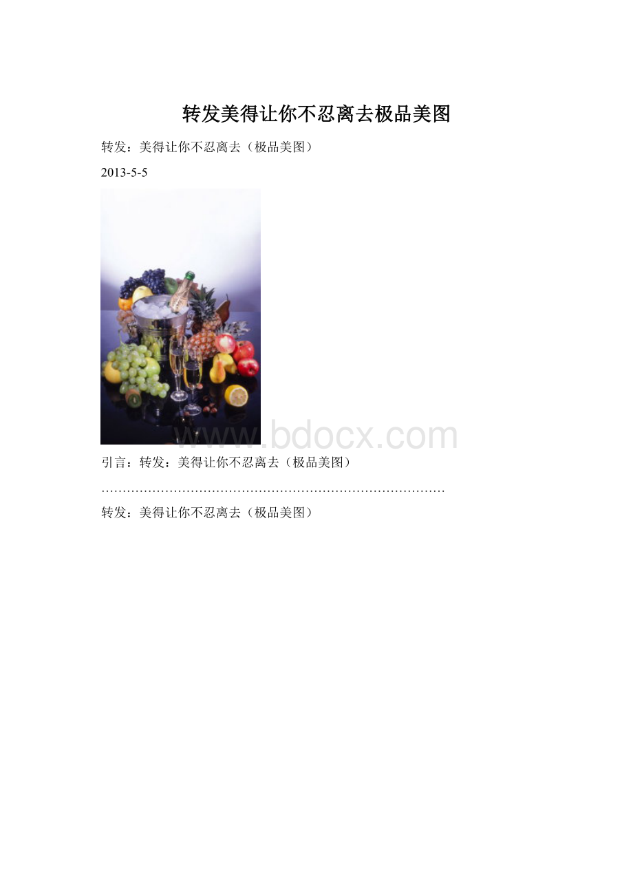 转发美得让你不忍离去极品美图Word文档格式.docx