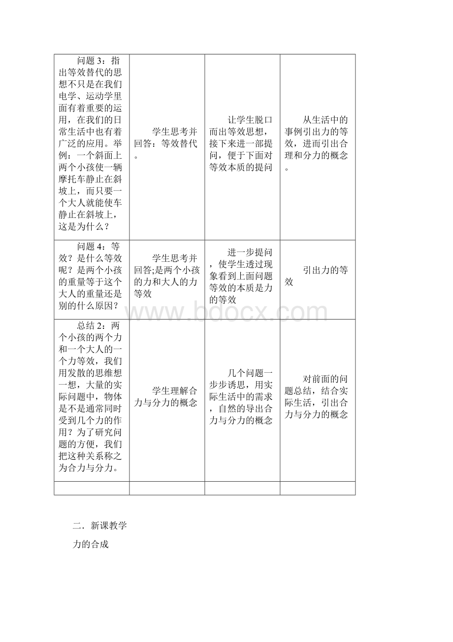 力的合成教学设计及反思Word文档下载推荐.docx_第3页