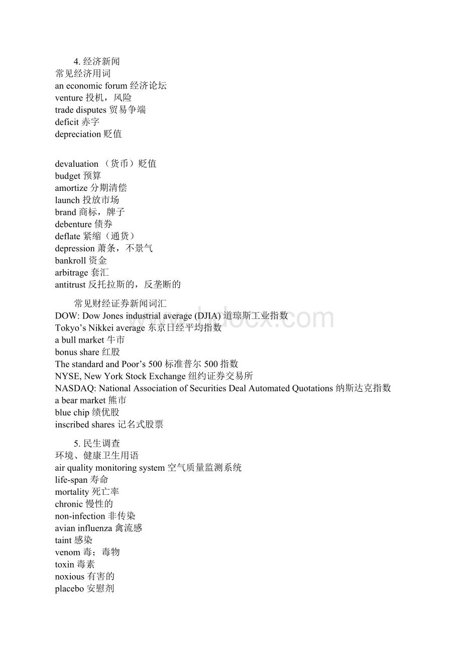 英语专业新闻词汇总结Word下载.docx_第3页