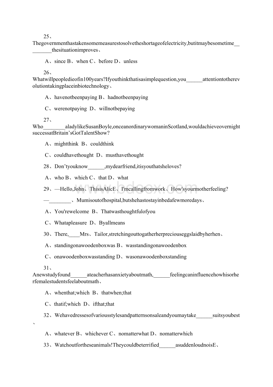 南京学大教育专修学校高三抽考英语Word文件下载.docx_第2页