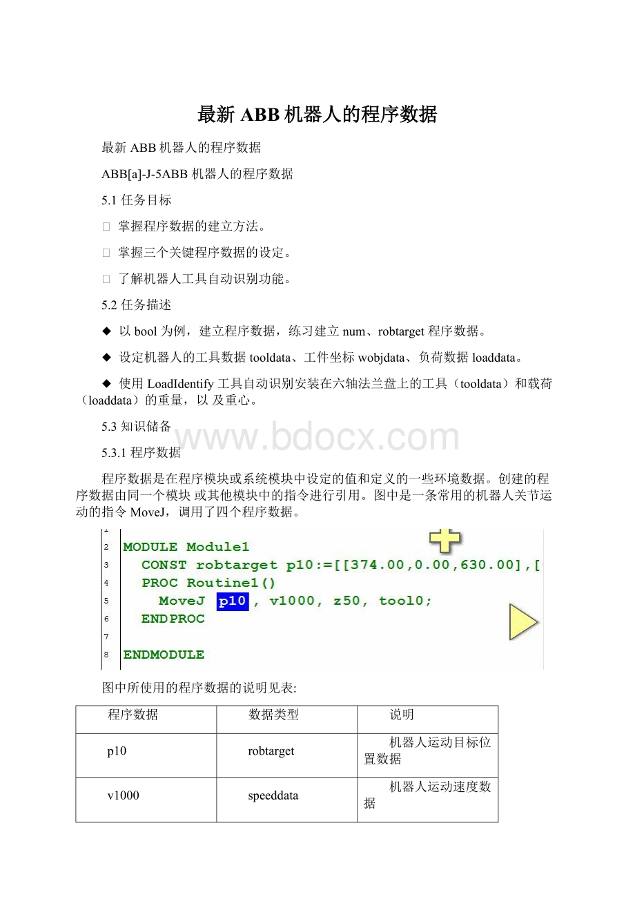 最新ABB机器人的程序数据.docx