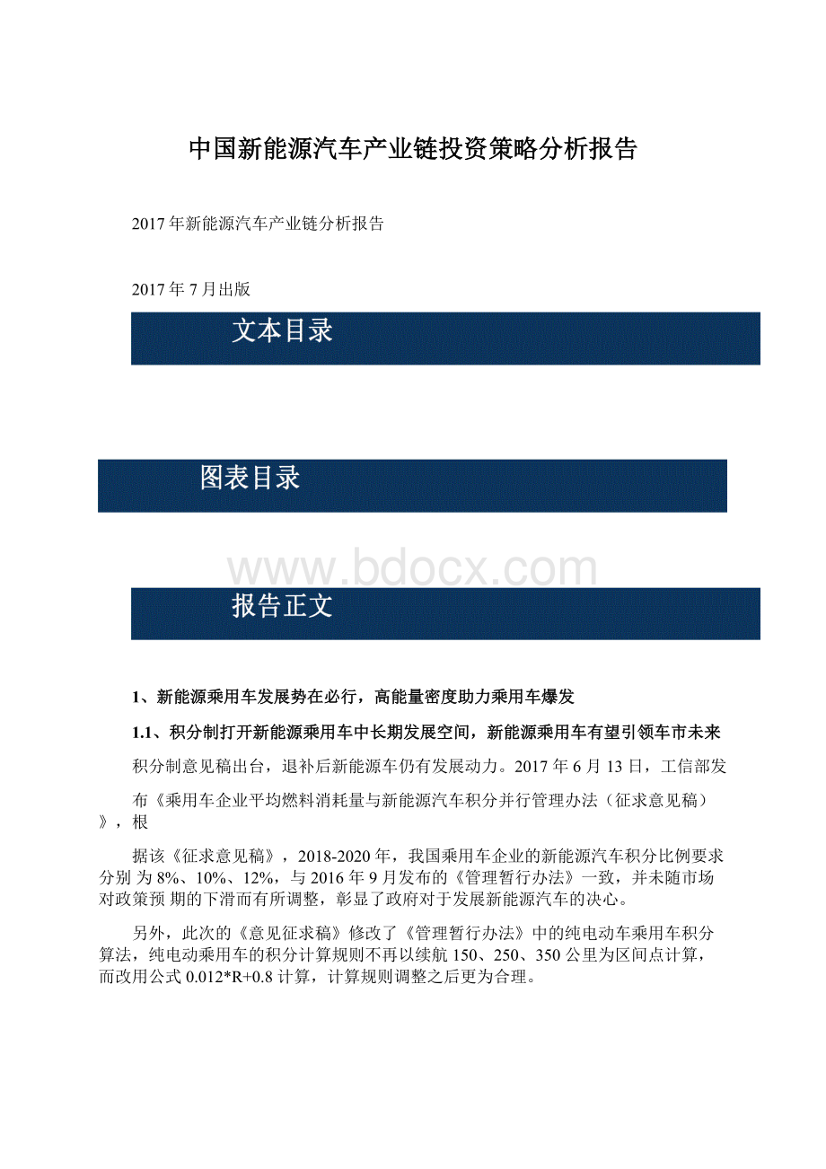 中国新能源汽车产业链投资策略分析报告.docx_第1页