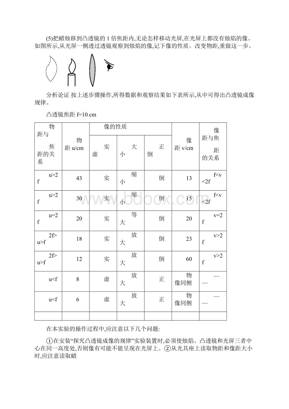 凸透镜成像的规律考点汇总新版新人教版.docx_第3页