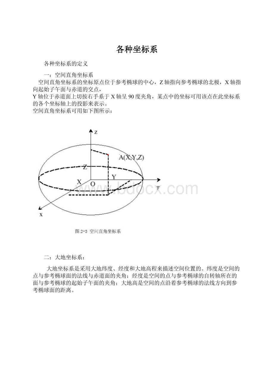 各种坐标系.docx