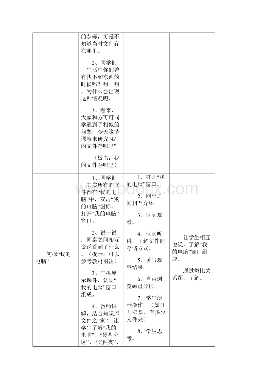 电子工业出版社小学信息技术第3册全册教案安徽版文档格式.docx_第3页