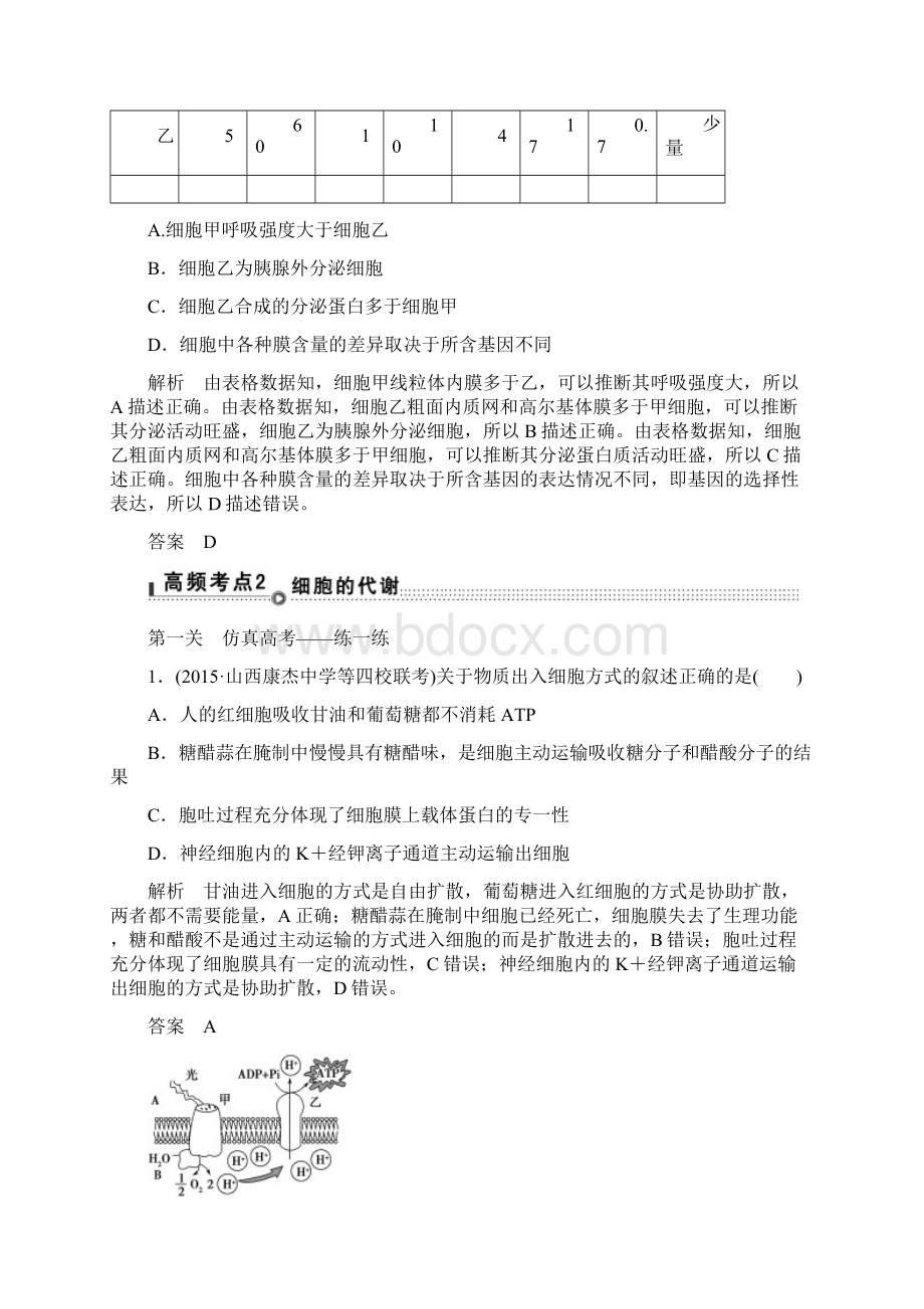 浙江专用高考生物二轮复习 题型通关一 突破选择题11个高频考点Word格式文档下载.docx_第3页