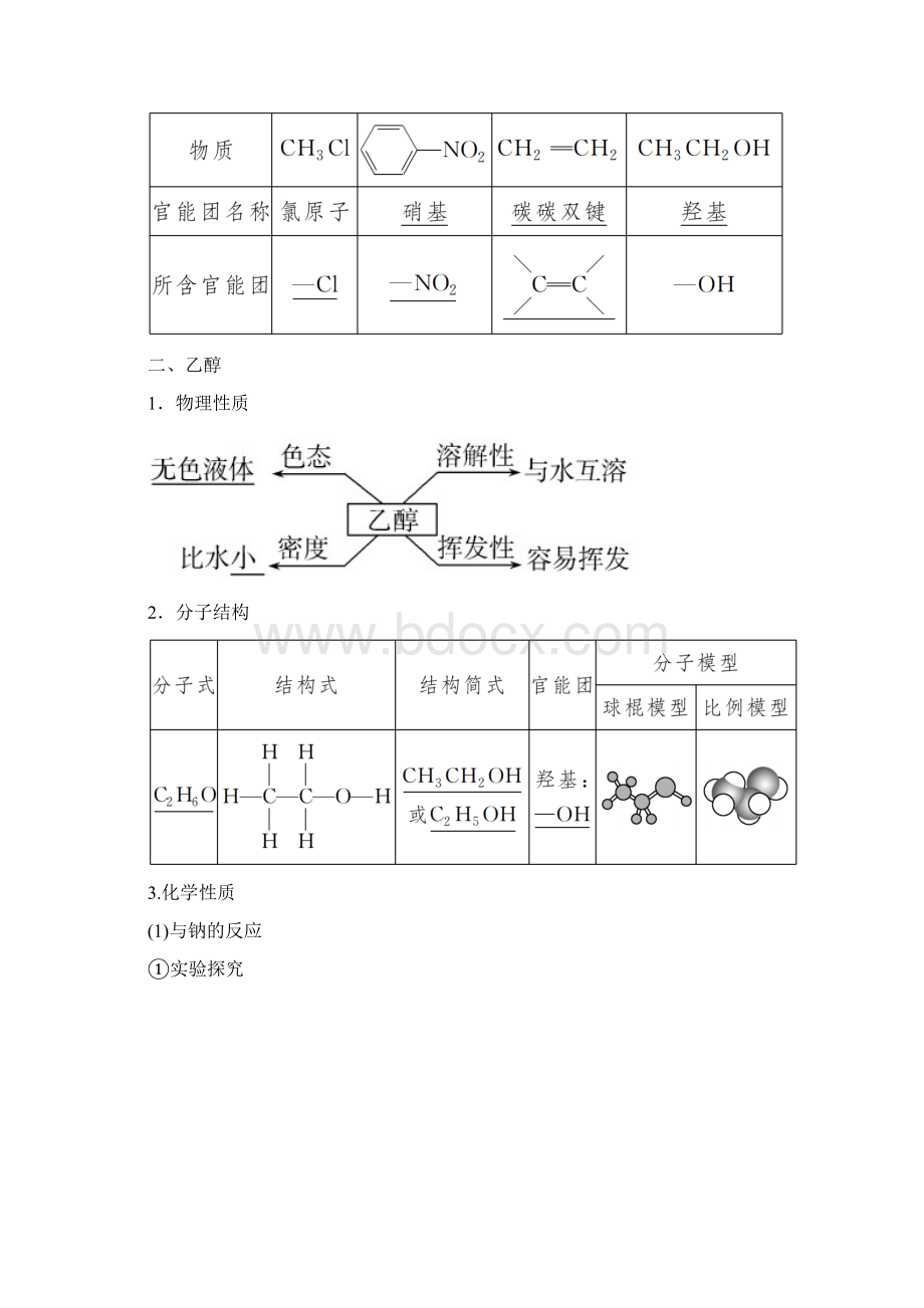 人教版必修2 第3章第3节 生活中两种常见的有机物第1课时 学案Word文件下载.docx_第2页