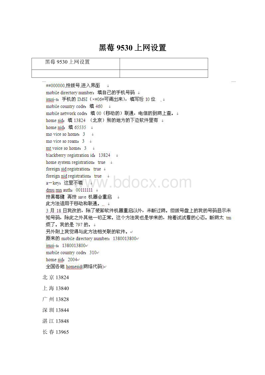 黑莓9530上网设置Word文件下载.docx