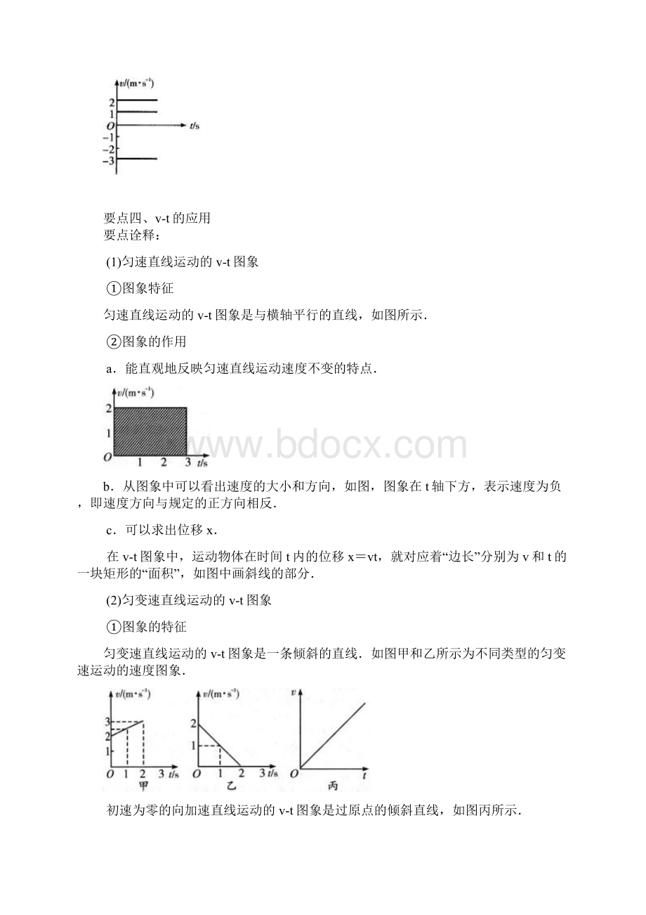 名师讲解升华版匀变速直线运动的速度与时间的关系Word下载.docx_第3页