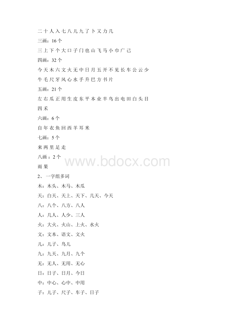 小学一年级语文学习重点Word下载.docx_第2页