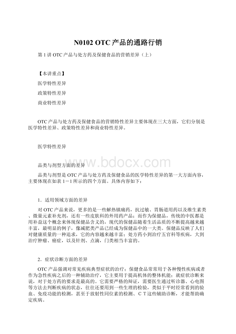 N0102 OTC产品的通路行销Word文件下载.docx_第1页