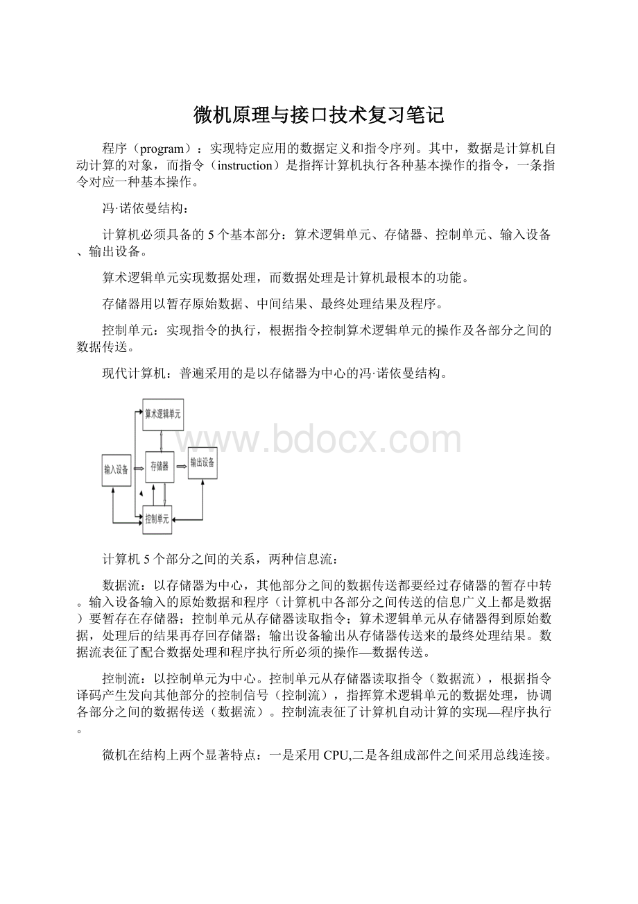 微机原理与接口技术复习笔记.docx_第1页